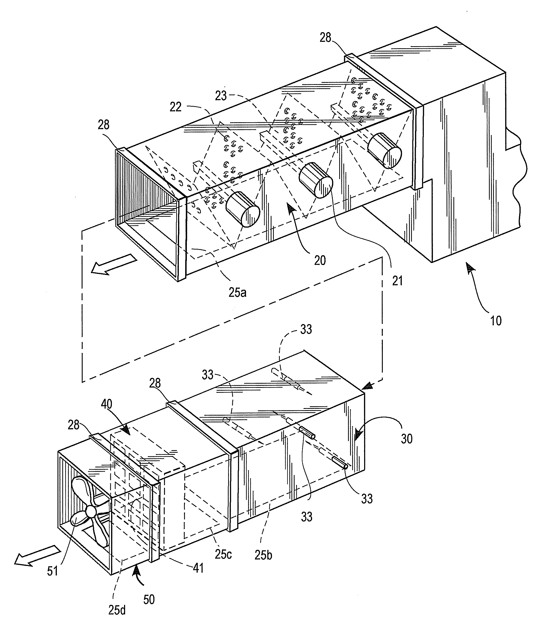 Modular Ductwork Decontamination Assembly