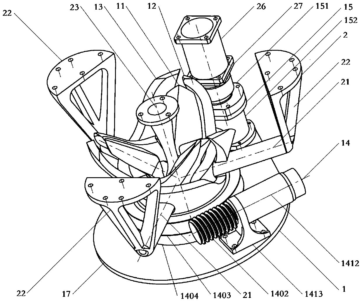 A small and micro double-rotor cup docking mechanism