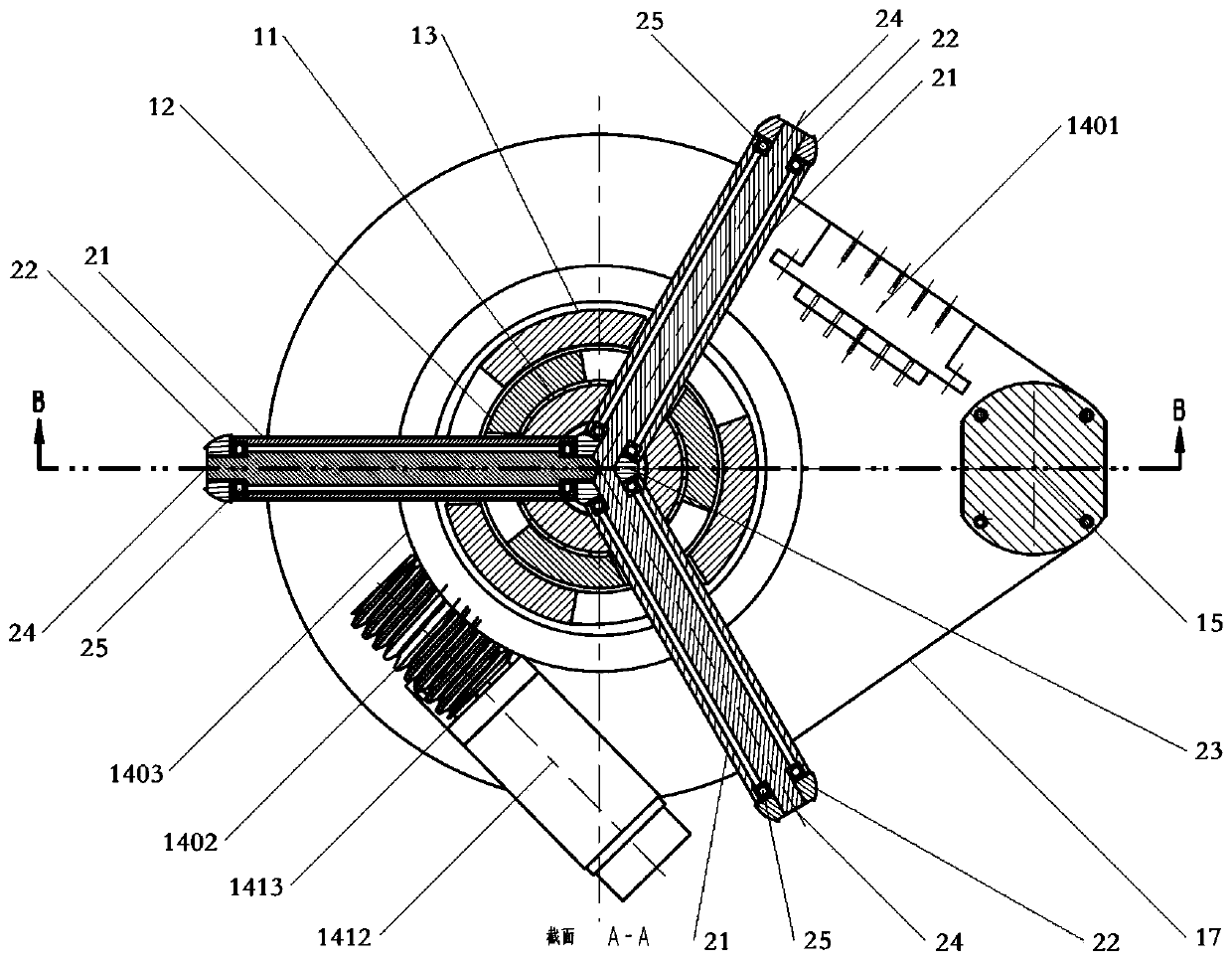 A small and micro double-rotor cup docking mechanism