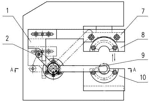 A front positioning device of a pipe end forming machine