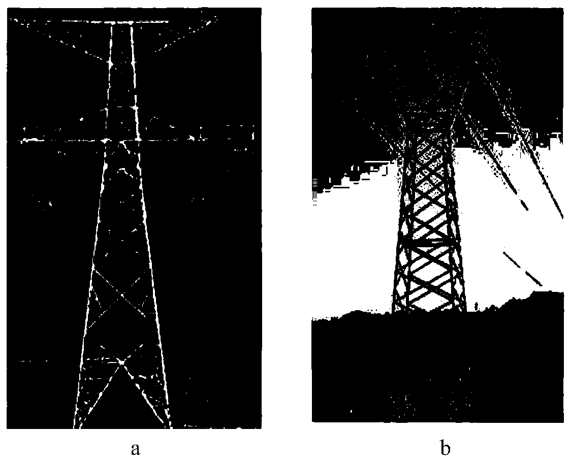 Vision-based power transmission line tower online identification and inclination detection method