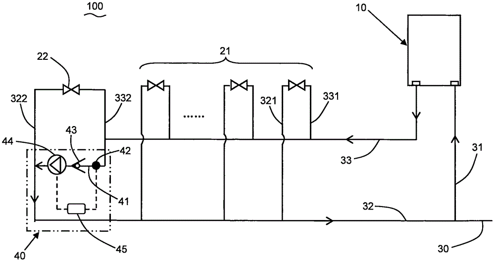 Water circulation module and water heating system adopting water circulation module