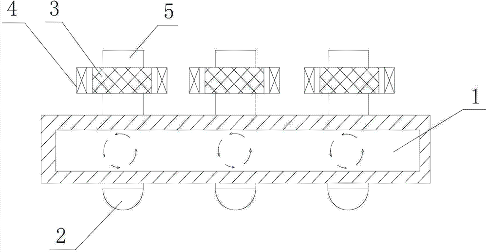 Heat-removing constant-temperature structure for high-power LED lamp