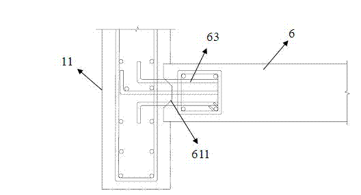 Prefabricated part and semi-prefabricated construction method for multistory building