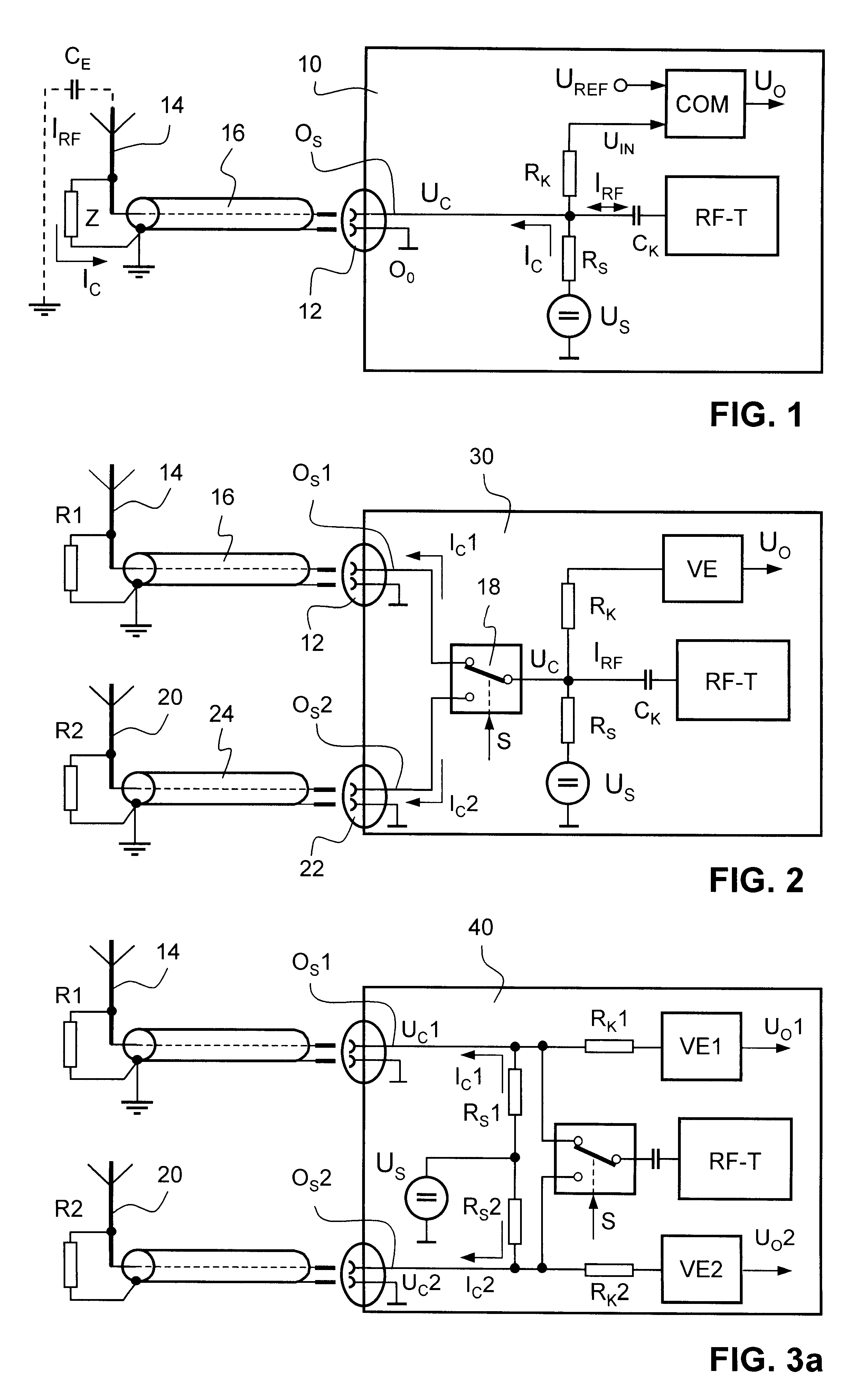 Circuit to test the working of at least one antenna