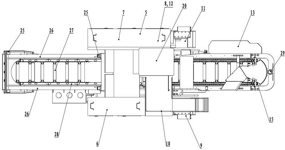 Continuous walking type transport loader of open pit coal mine