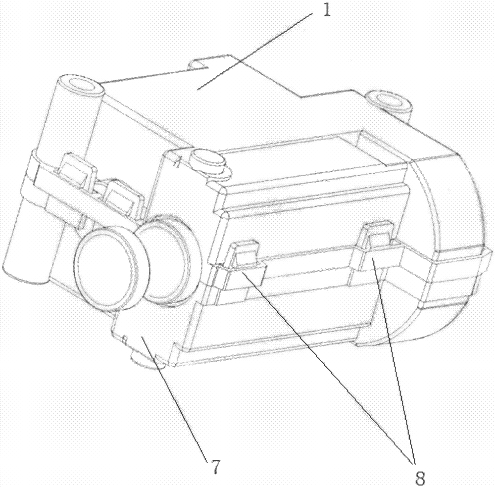 Automobile electric door lock device with telescopic pull rod