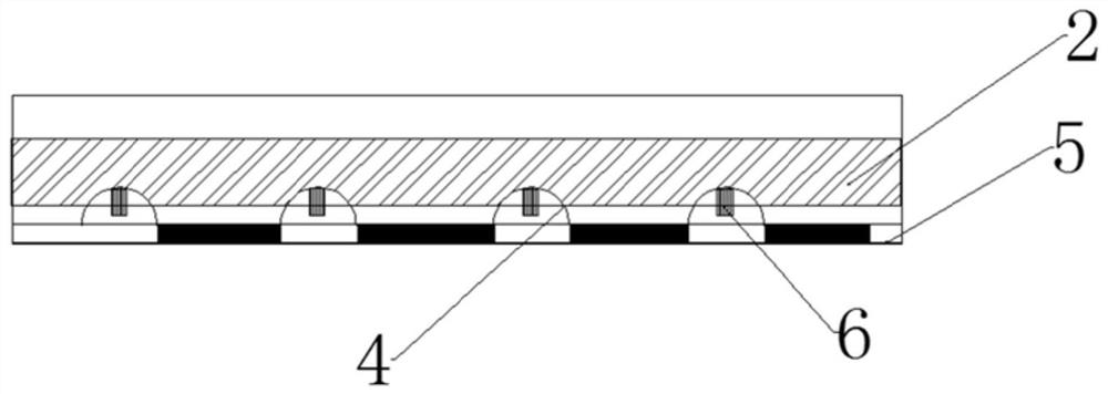 A prefabricated board with pre-embedded lighting optical fiber