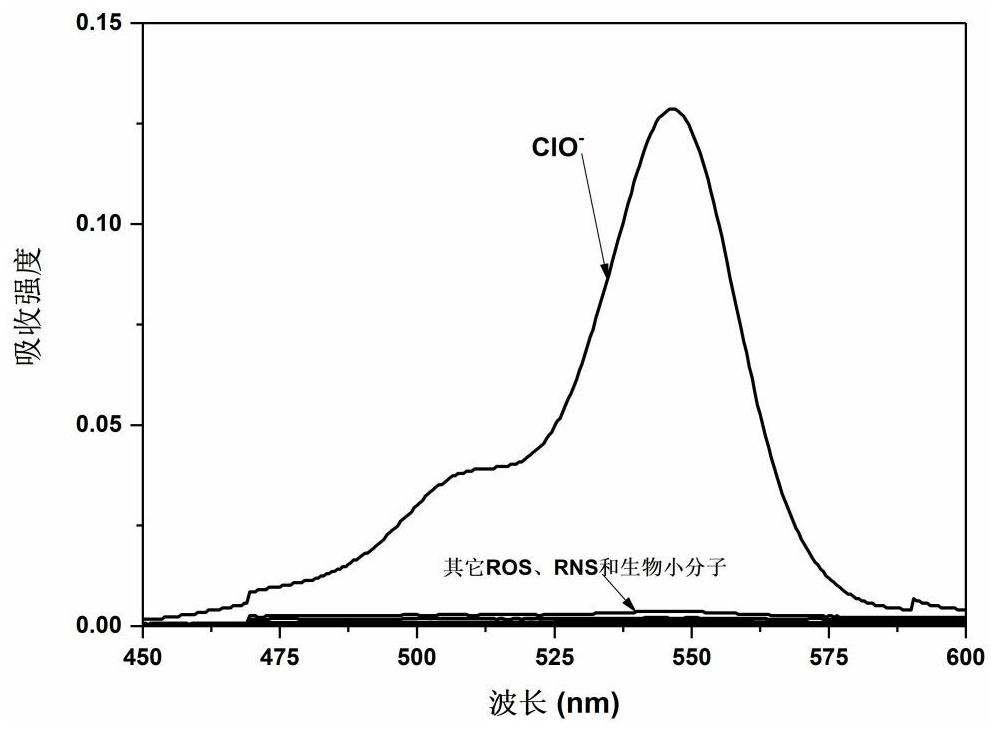 Rhodamine-benzothiazole functionalized photosensitive probe as well as synthesis method and application thereof