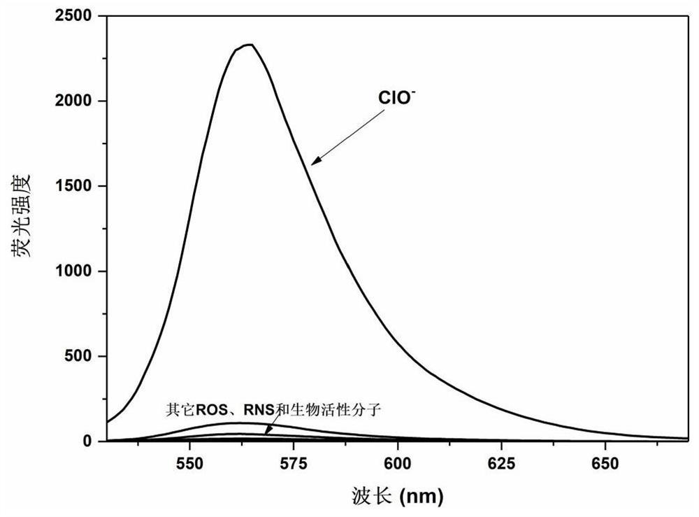 Rhodamine-benzothiazole functionalized photosensitive probe as well as synthesis method and application thereof