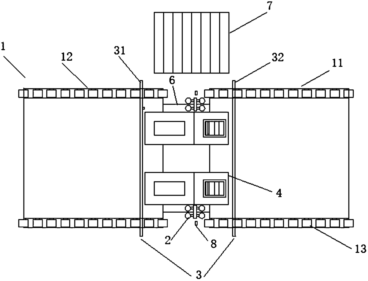 T-shaped elevator guide rail flatness detection system