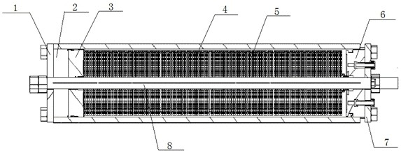 An ultra-high pressure open channel disc tube reverse osmosis membrane module