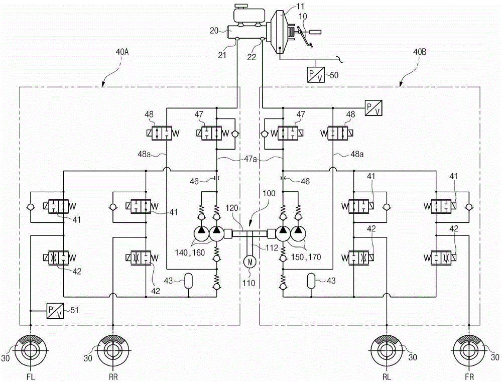 Pump unit of electronic control brake system