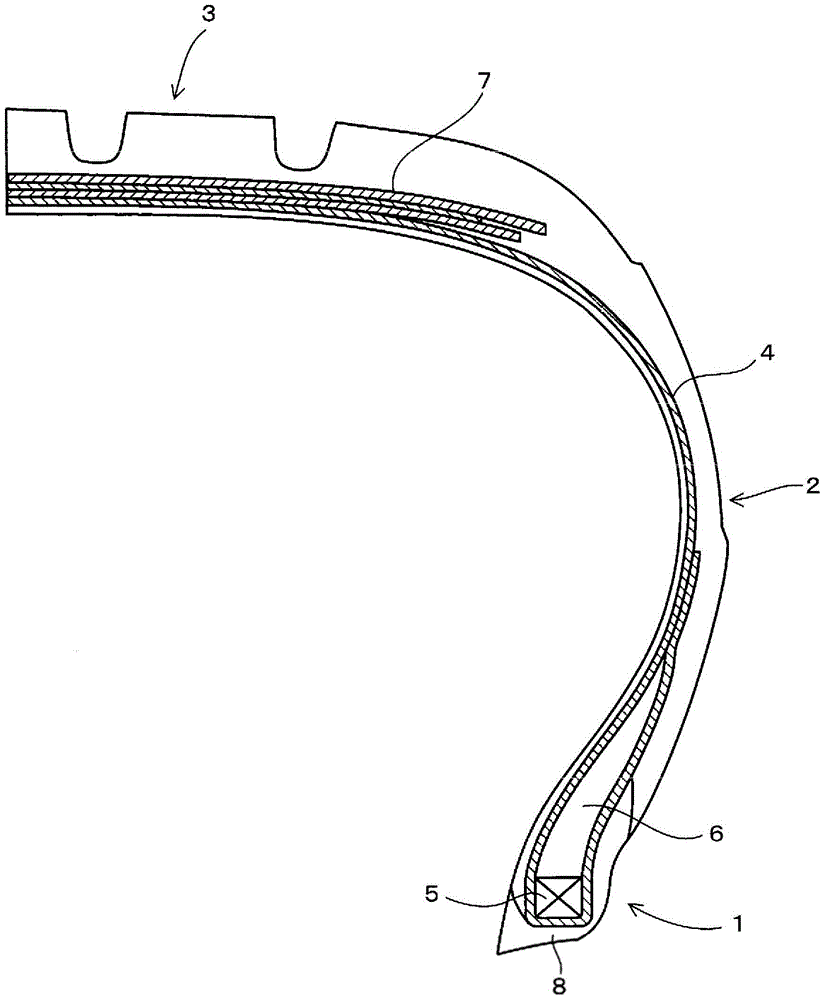 Rubber composition for tire sidewall and pneumatic tire using same