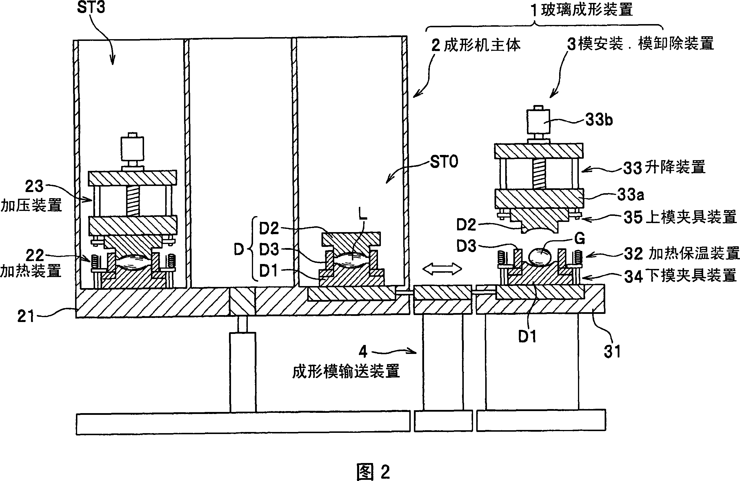 Glass molding machine and glass molding method