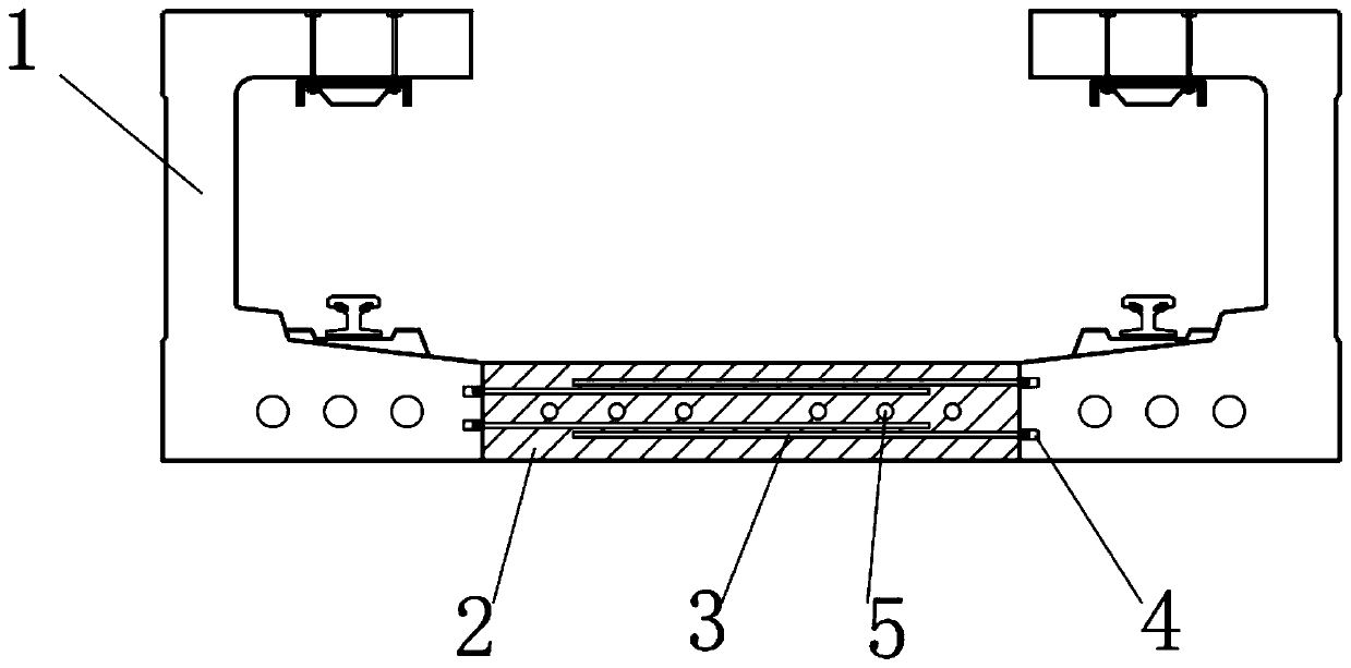 Magnetic levitation track beam post-cast section steel bar and sleeve connecting structure and connecting process