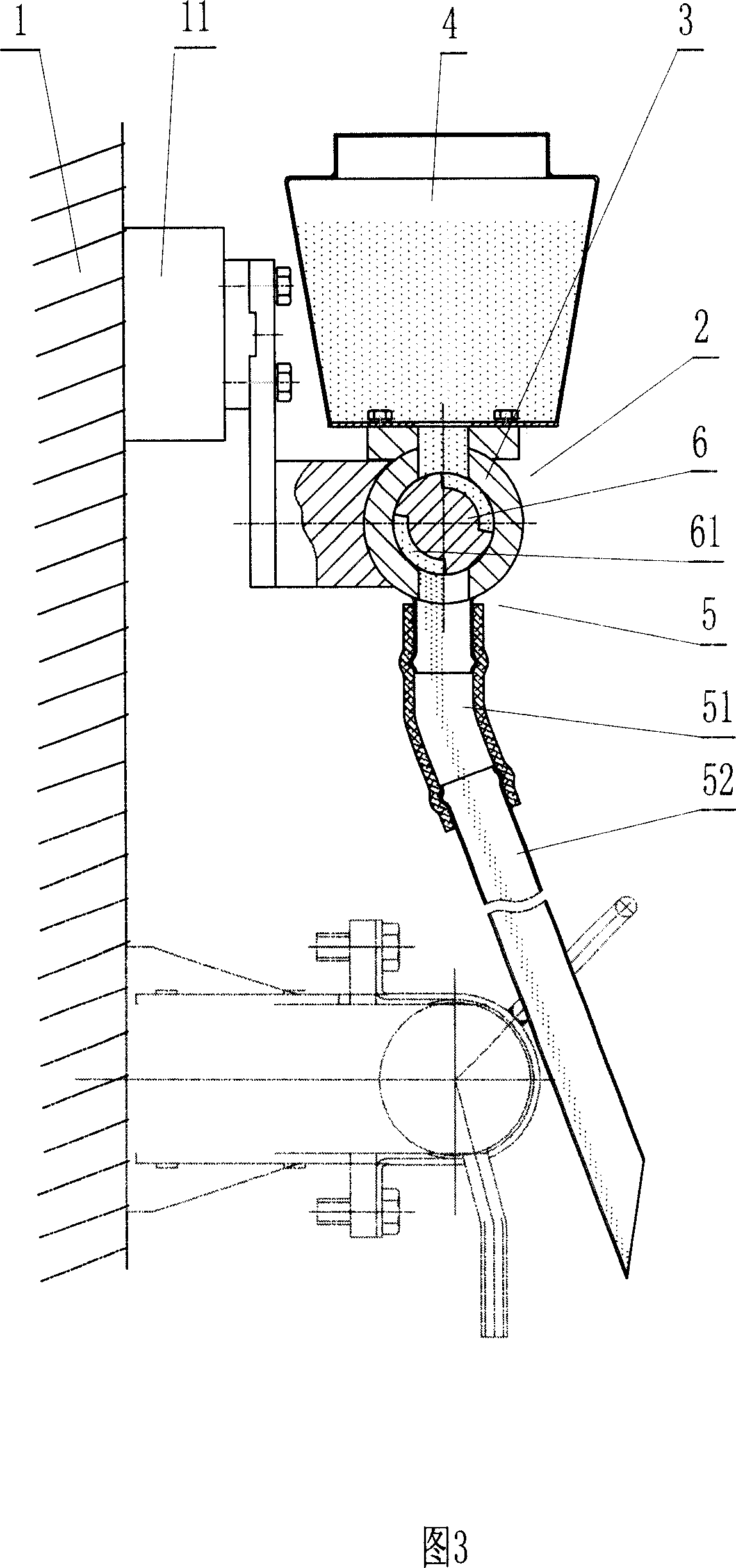 Vehicular dynamic in-phase seeding device for desert vegetation