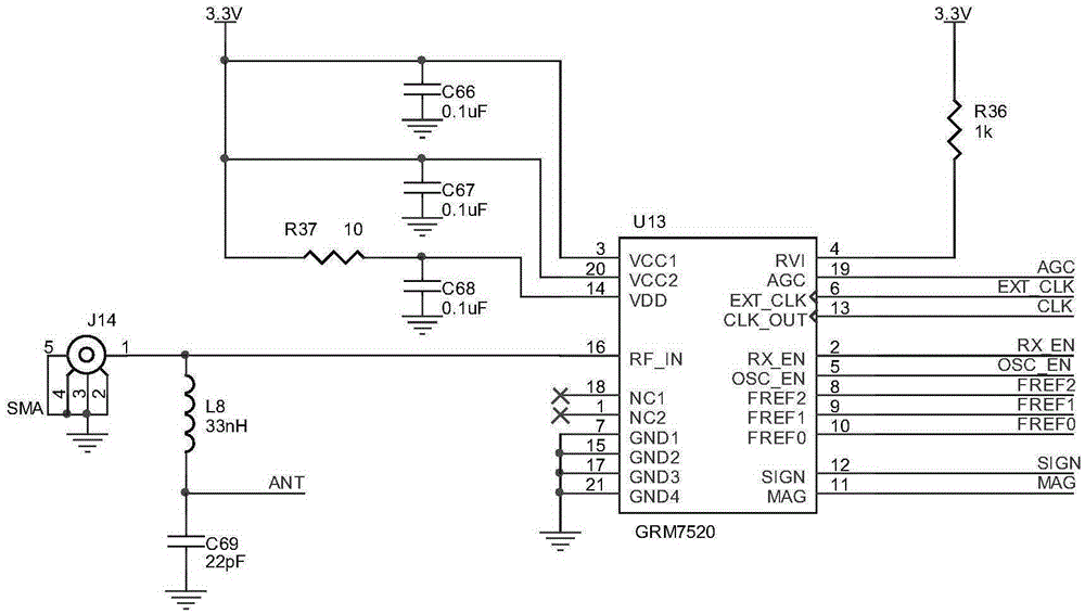 Data processing method for Beidou and GPS common frequency point real-time signal receiving and processing system