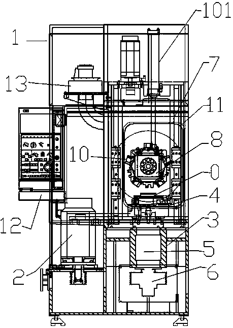 A miniature vertical lathe