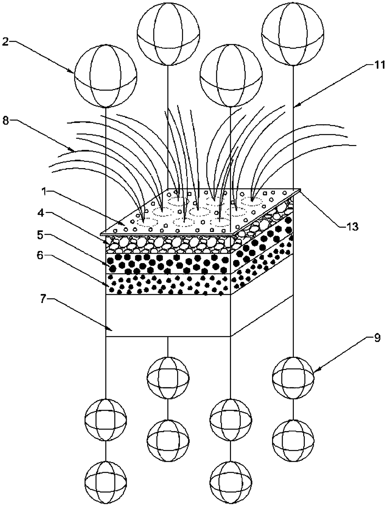 Movable ecological medium box for repairing eutrophicated natural water body