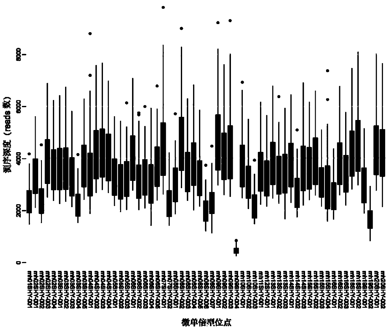 System for subtyping 59 micro-haplotypes genetic markers for individual identification in forensic medicine and application thereof