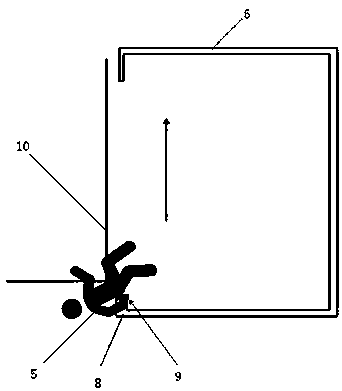 Anti-shearing elevator car door system based on pressure sensing and shearing prevention method