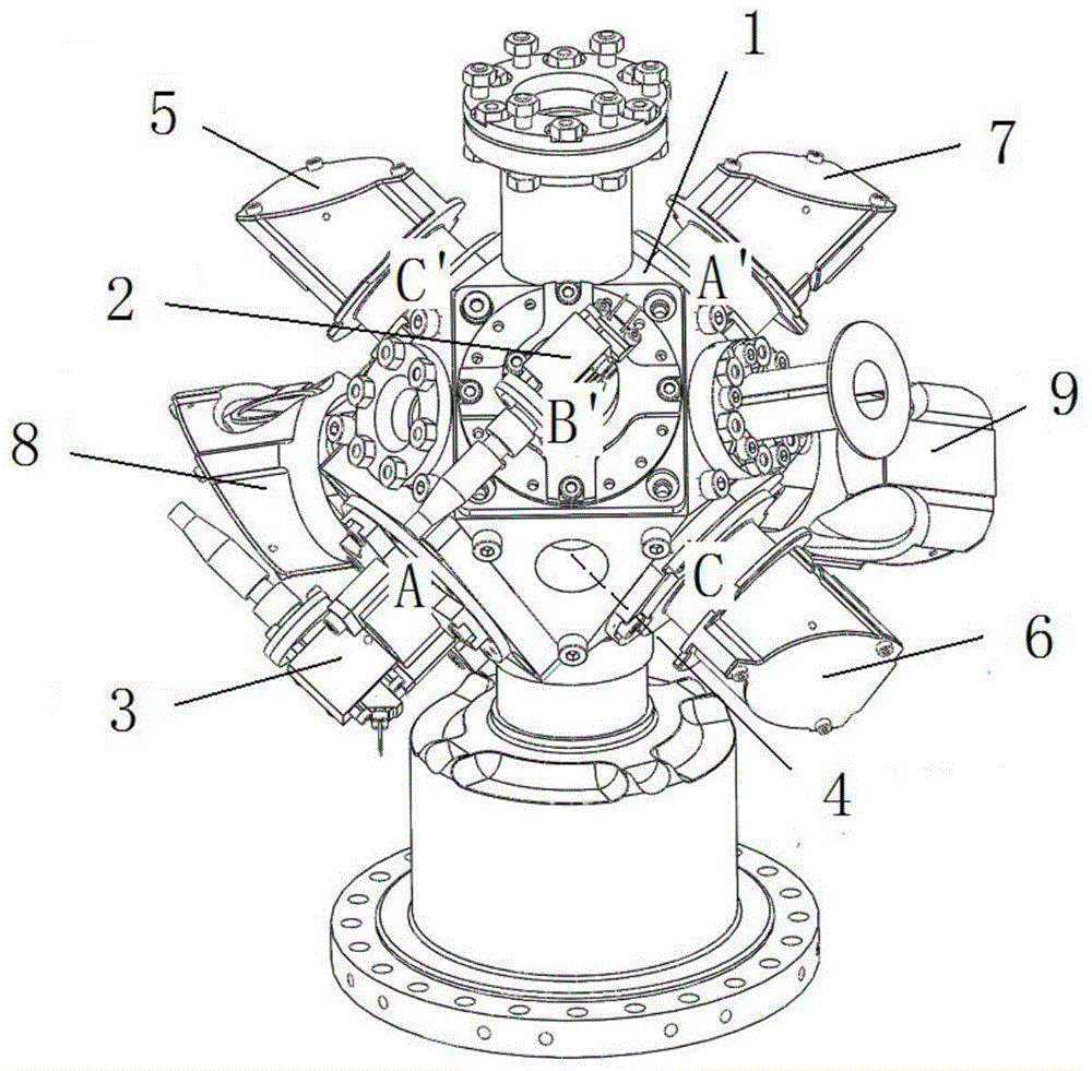 Folding light path laser cooling atom device