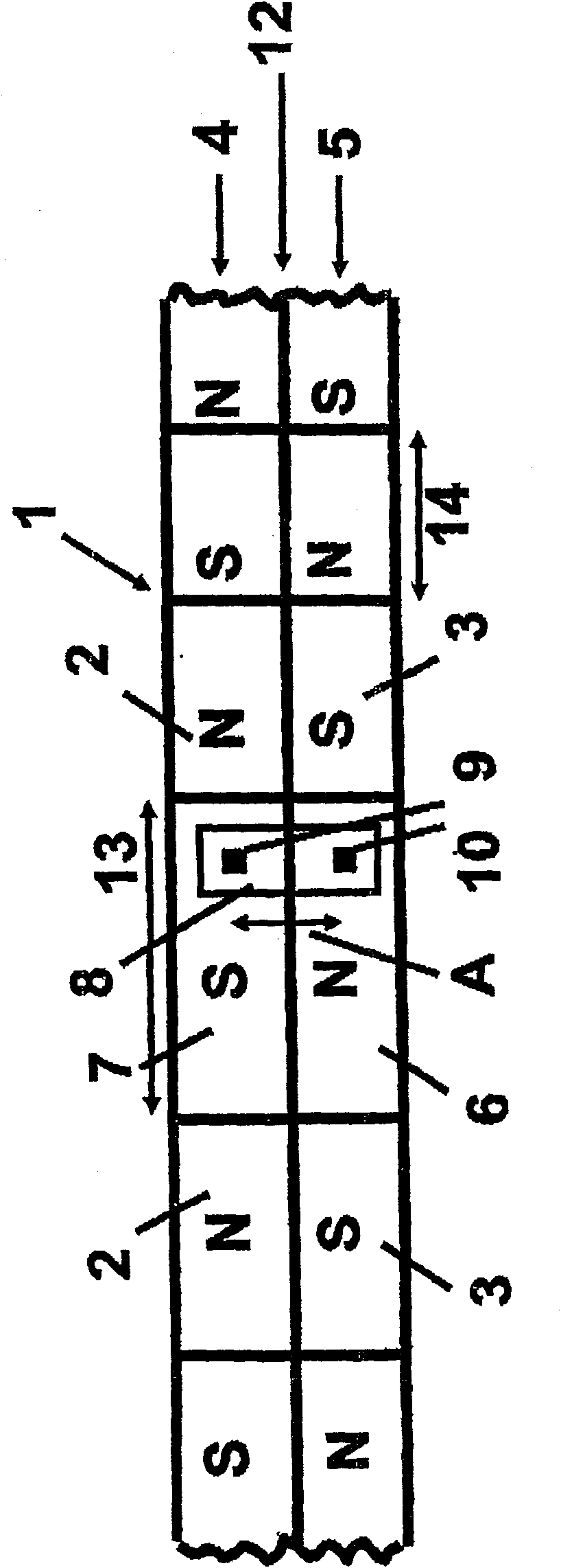 Device for contactless determination of rotation and/or position of an object having an encoder