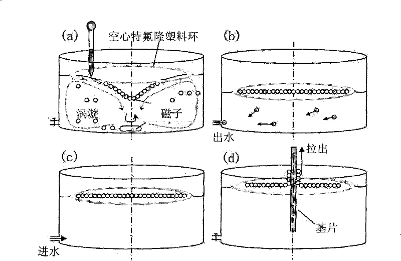 Preparation method for assembling large-area ordered microsphere template by liquid level swirl method