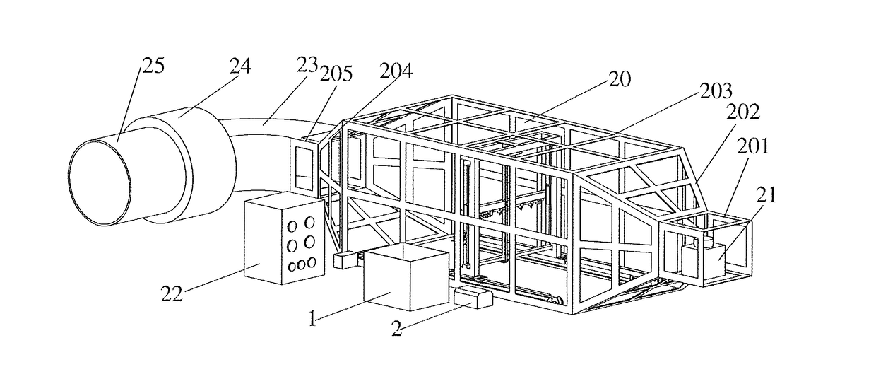 Type of multi-nozzle combined atomizing dust suppression experimental equipment under the effect of airflow disturbance