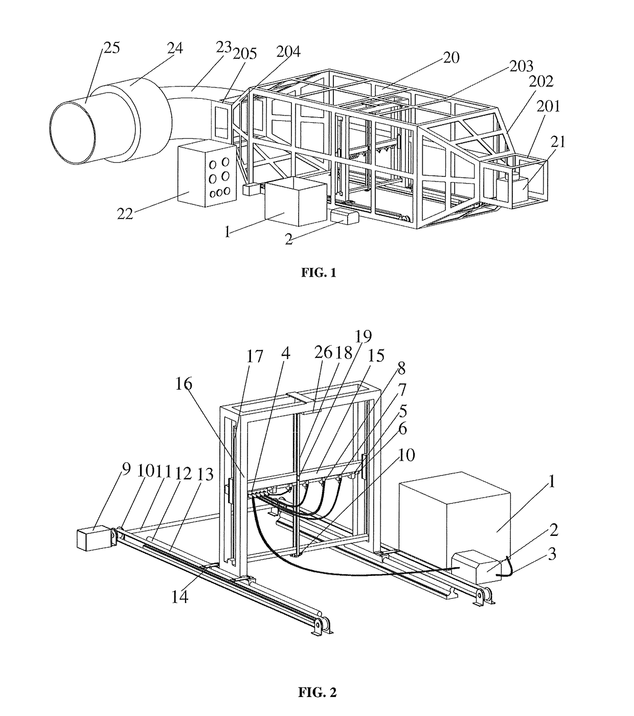 Type of multi-nozzle combined atomizing dust suppression experimental equipment under the effect of airflow disturbance