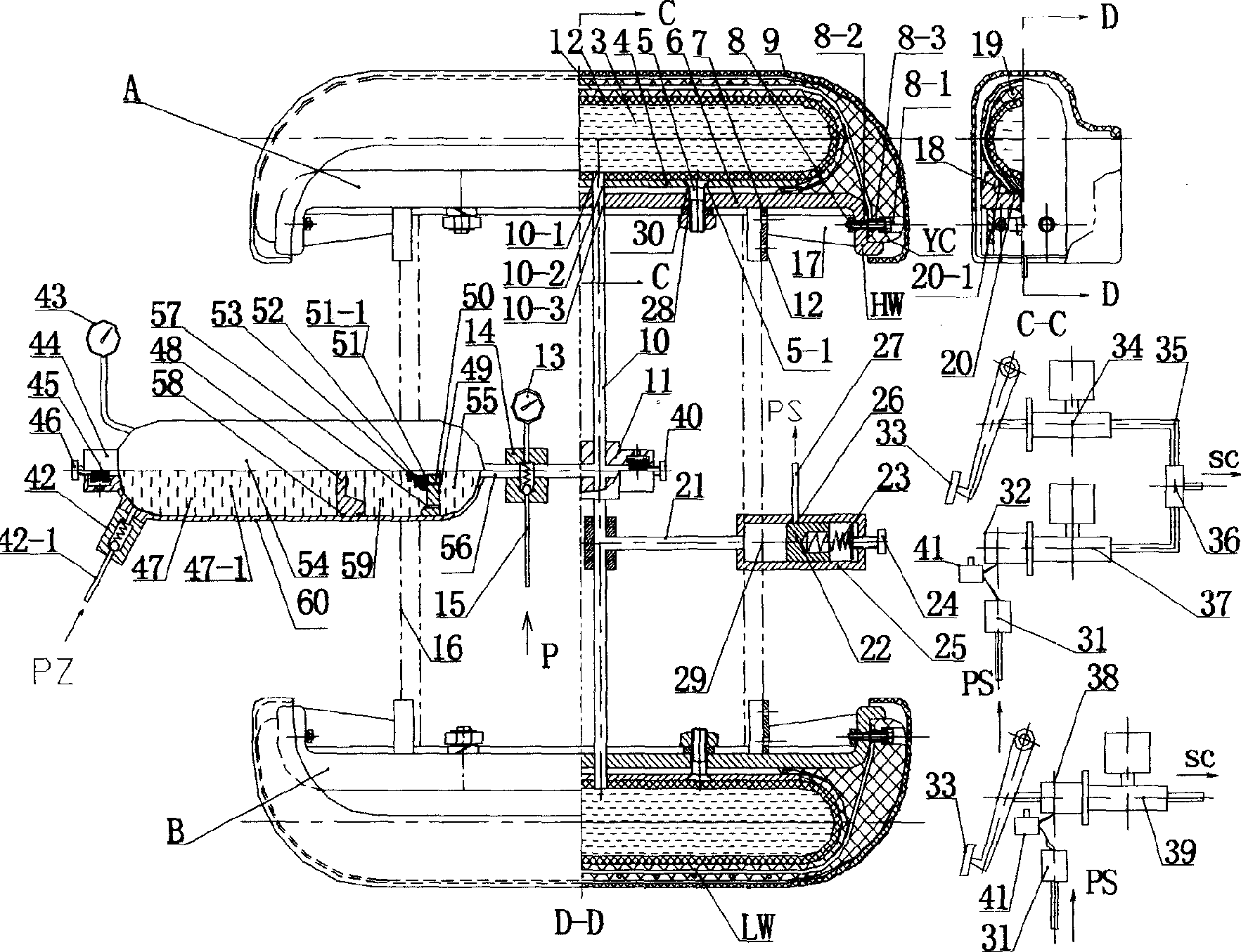 Technological scheme of collision-resisting safety protection system for motor vehicle