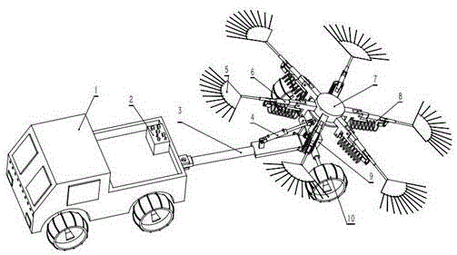 Energy-saving road sweeping vehicle