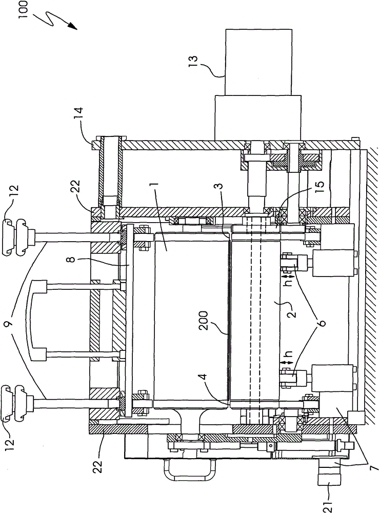 Device for rotating punching of flat multi-layer goods