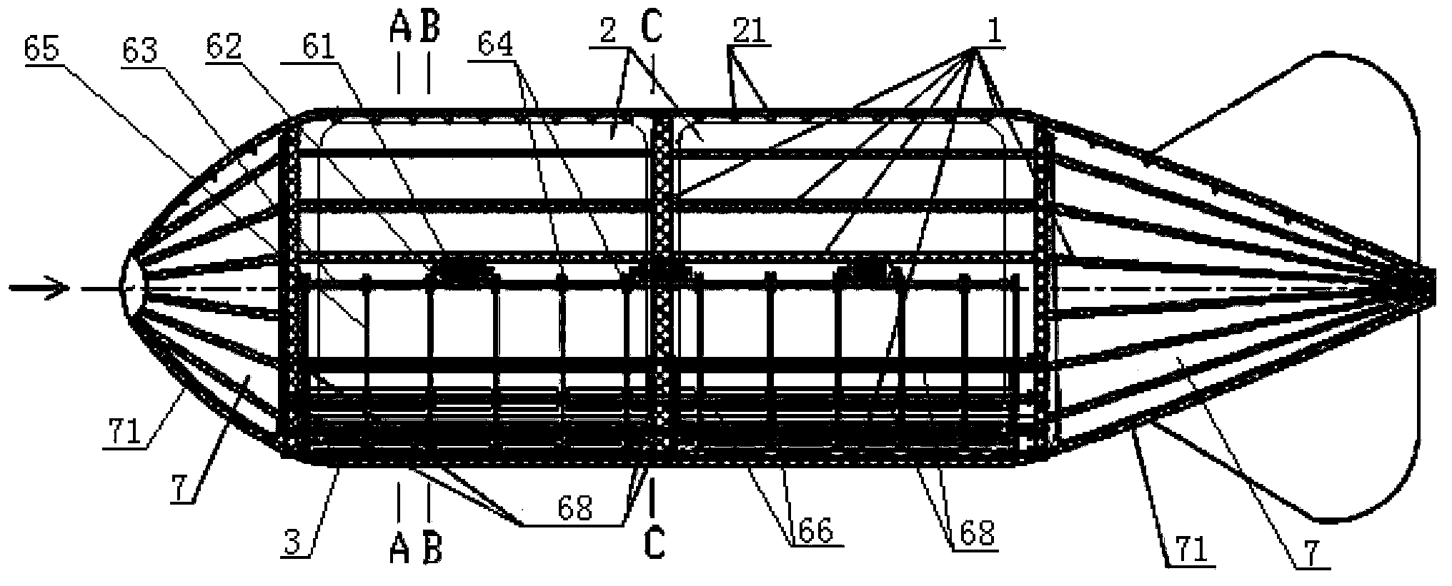 Semi-open airship