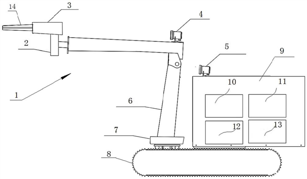 Intelligent control system of guniting robot