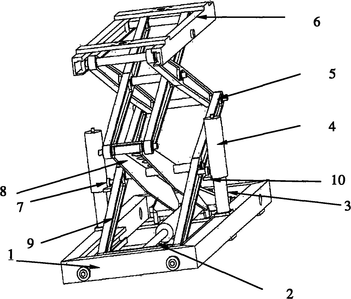 Scissor lifting device