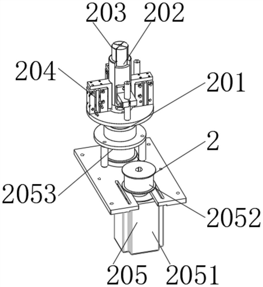 Automatic material taking split type magnet assembling equipment