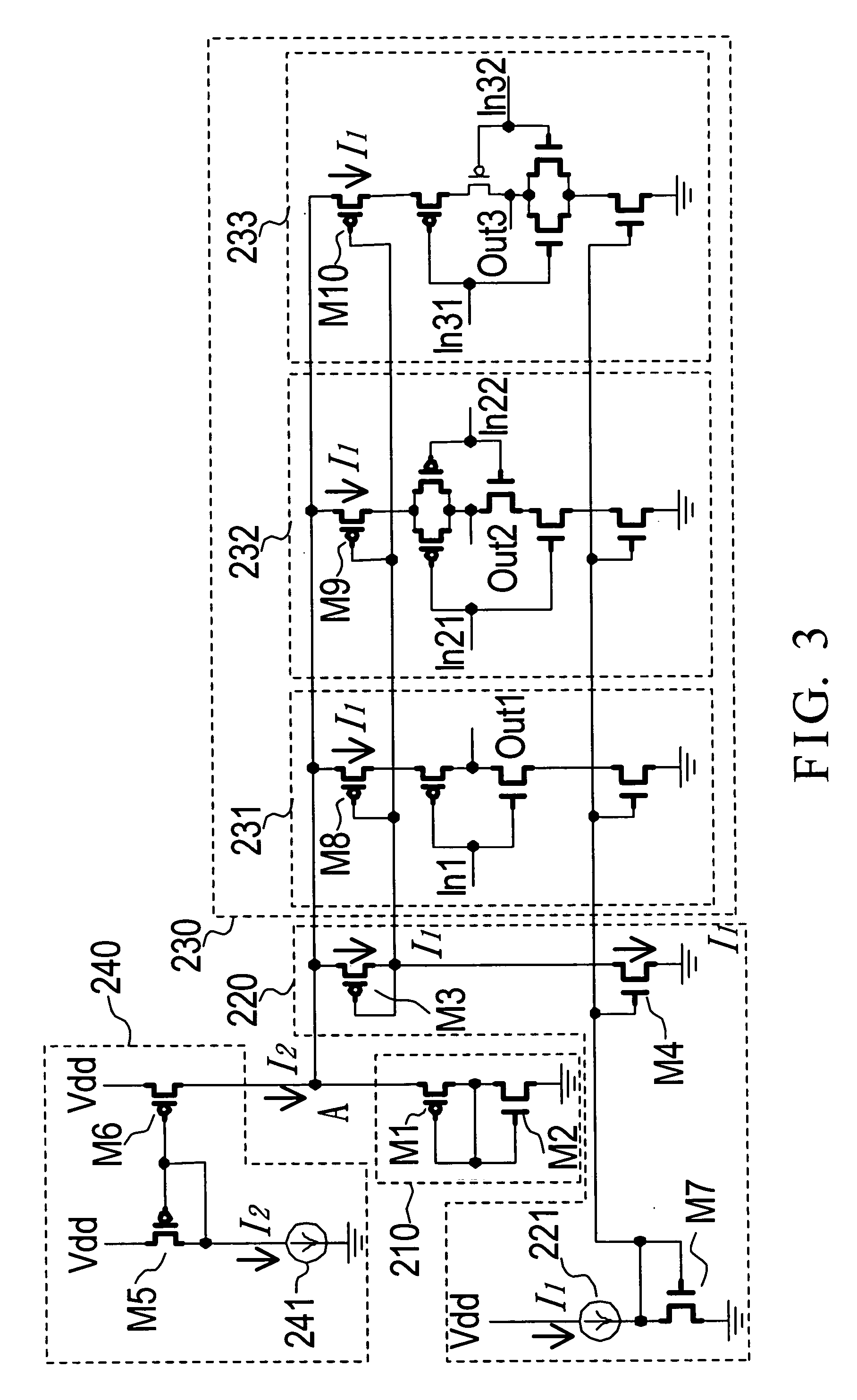 Logic device with low EMI