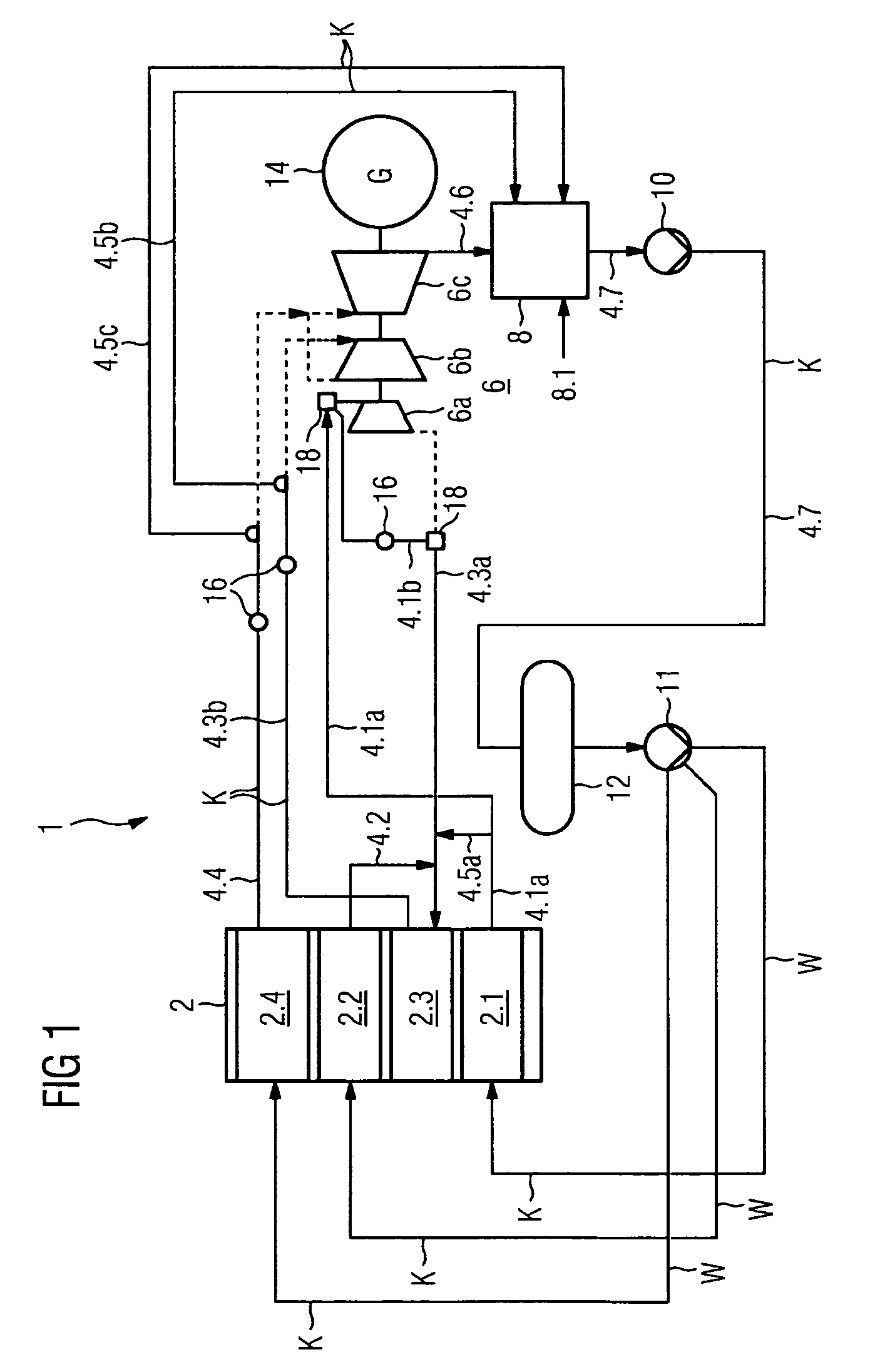 Method and apparatus for the cleaning of components of a power plant by the injection of a medium and measuring device for measuring the degree of purity of the medium