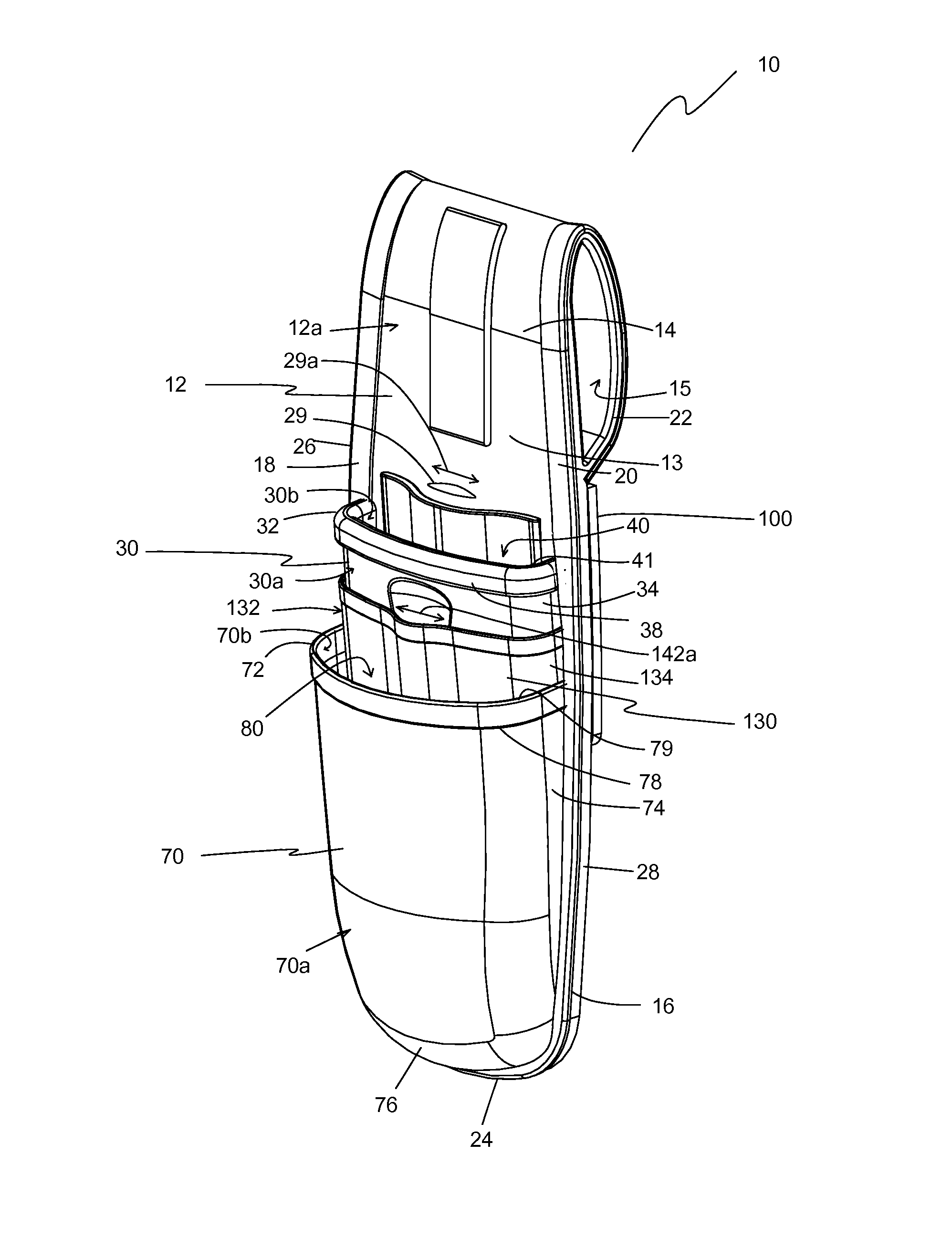 Double tool pouch with retractor pockets