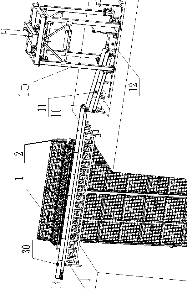 Main canal water surface flotage unwatched treatment system and operation method