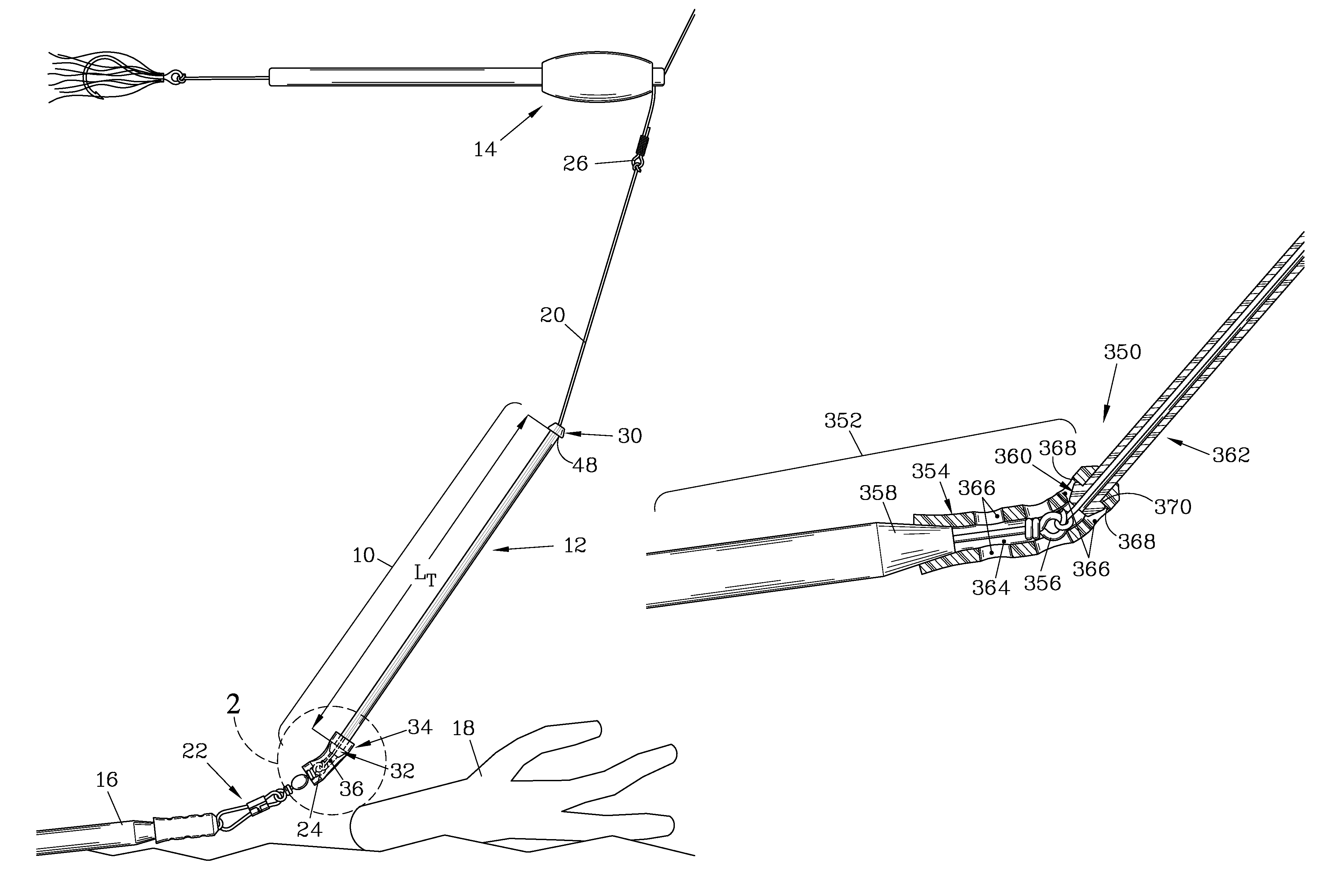 Snag-resistant sinker line shield