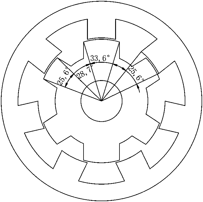 Centrally excited electric wheel hub motor