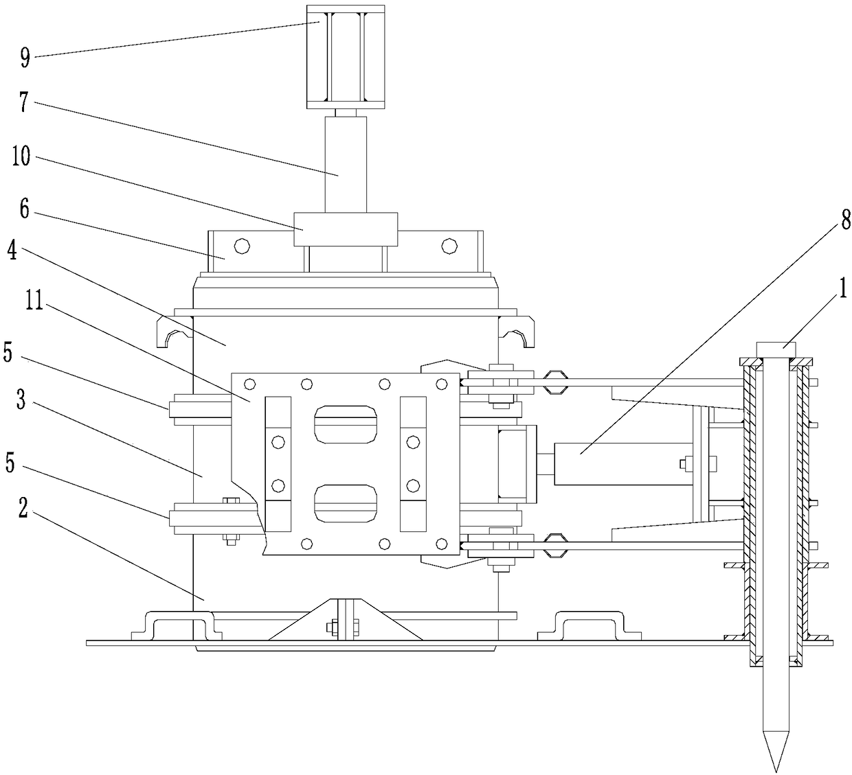 An in-situ shearing device and installation method for obtaining rock and soil strength parameters