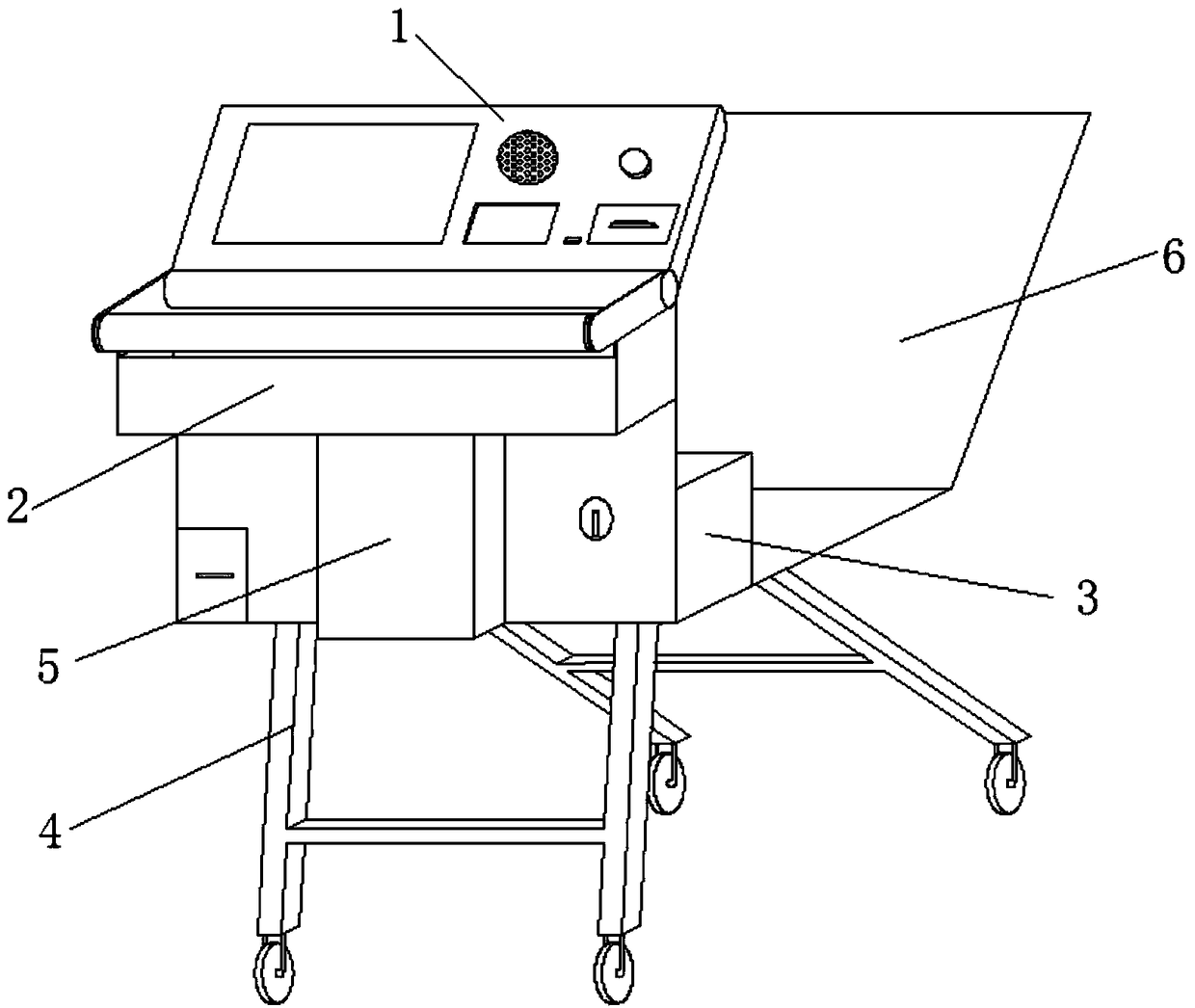 Supermarket shopping cart with self-service settlement function