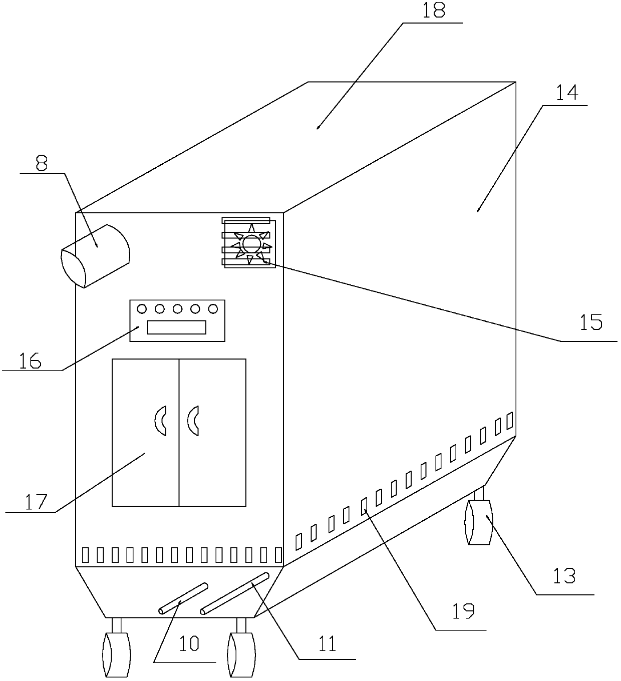 Microalgae half-dry solid state adherent cultivation device for alternate illumination of bright and dark light