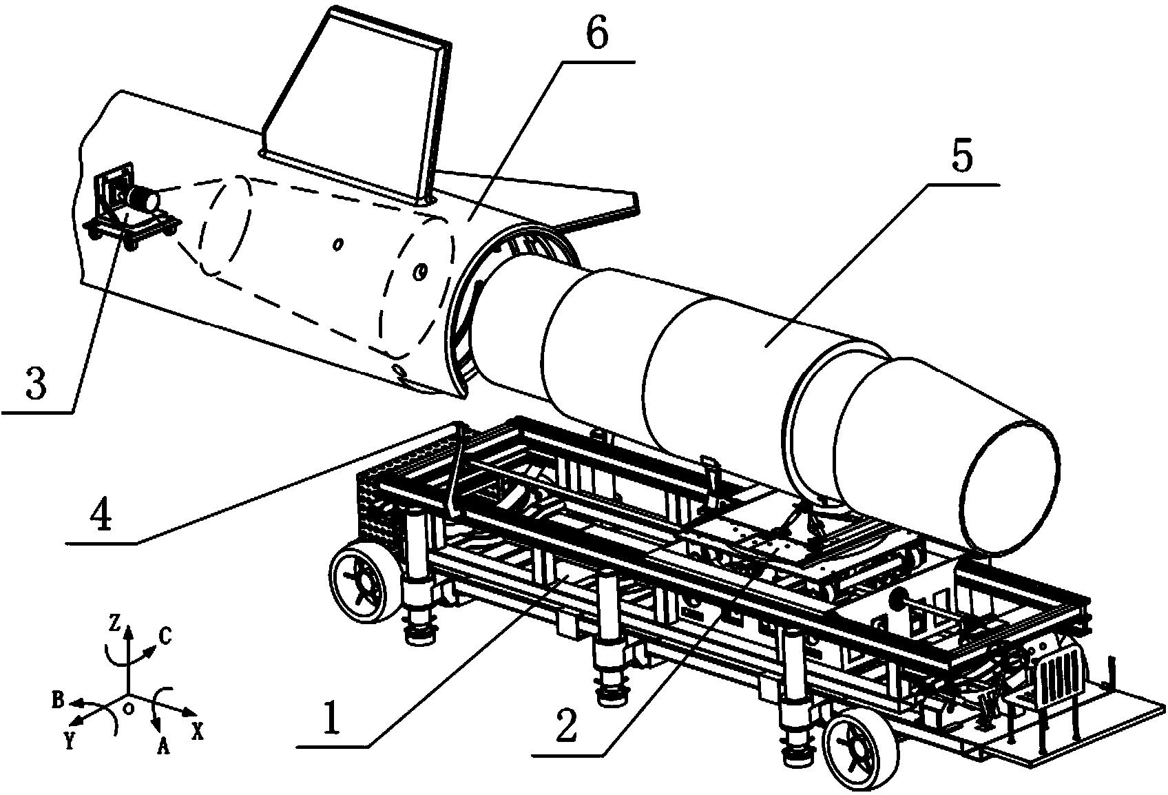 Aero-engine numerical control installation method guided by visual patterns