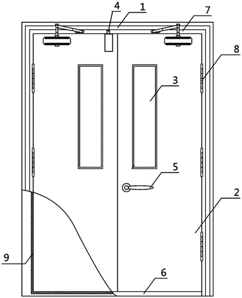 Sealed fireproof door