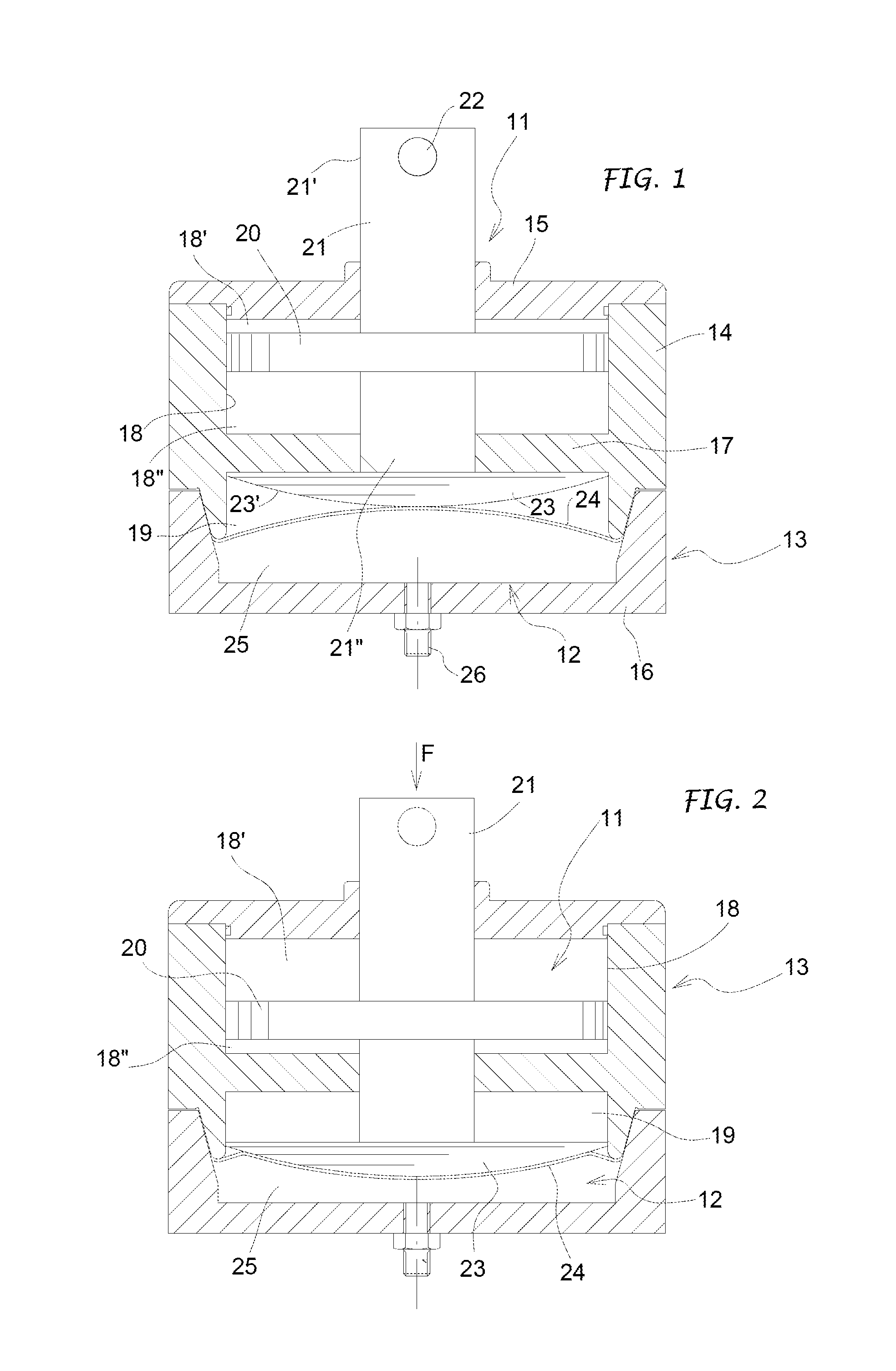 Progressive-acting suspension device / damper for vehicles